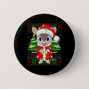 Armadillo Xmas Sweater Style Ugly Santa Armadillo 6 Cm Round Badge