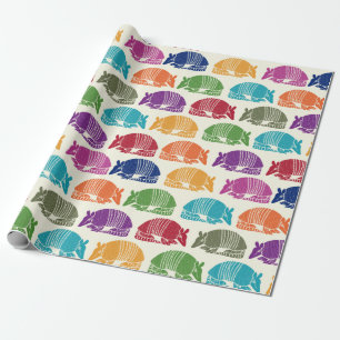 Armadillos Colourful Patterned Wrapping Paper
