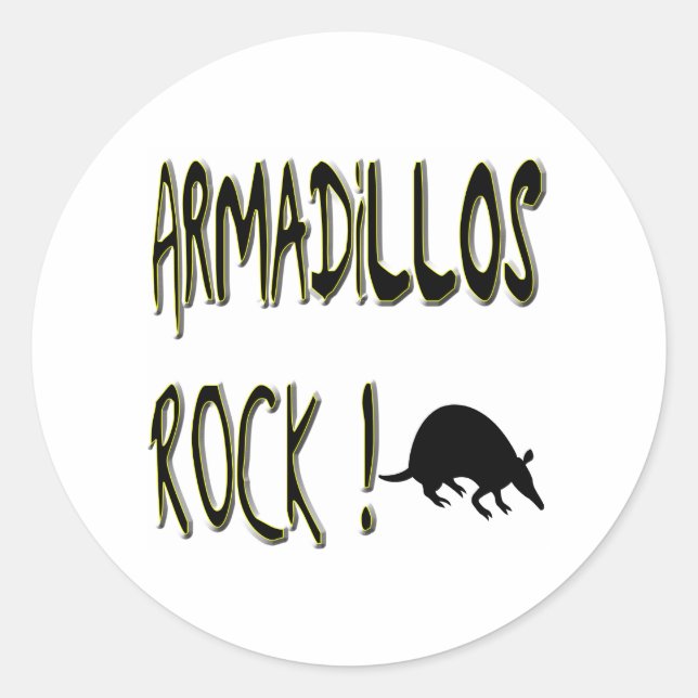 Armadillos Rock! Sticker (Front)