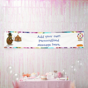 Armand, armadillo ringmaster banner
