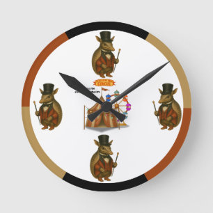 Armand, armadillo ringmaster round clock