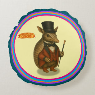 Armand, armadillo ringmaster round cushion