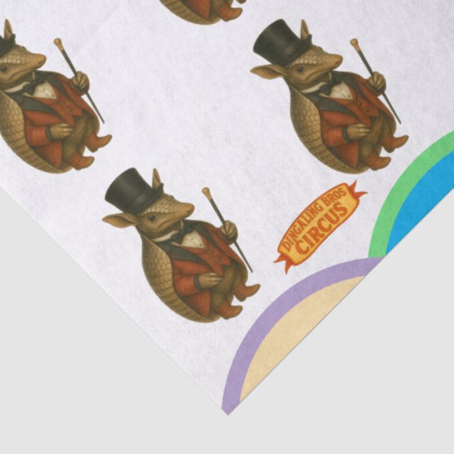 Armand, armadillo ringmaster tissue paper (Detail)