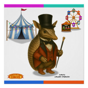 Armand the armadillo ringmaster poster