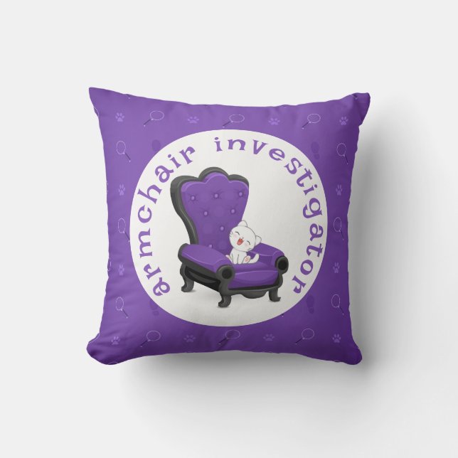 Armchair Investigator Pillow (Front)