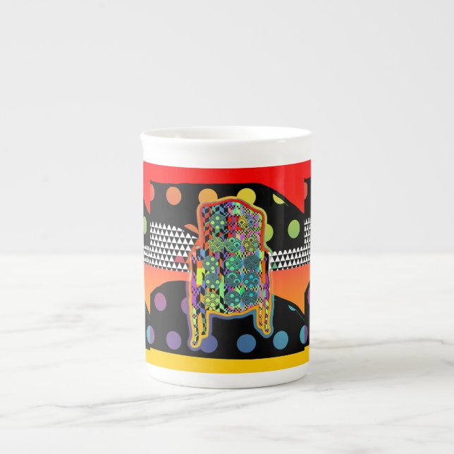 Armchair Mod Collage  Bone China Mug (Front)