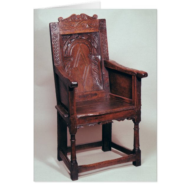 Armchair with arcaded back and boxed sides (Front)