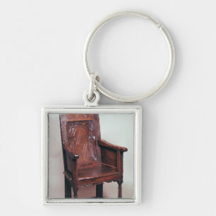 Armchair with arcaded back and boxed sides key ring
