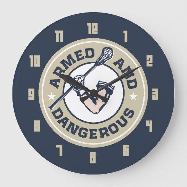 Armed and Dangerous Lacrosse clock (Front)