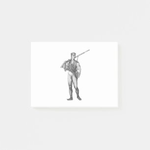 Armed boy post-it notes