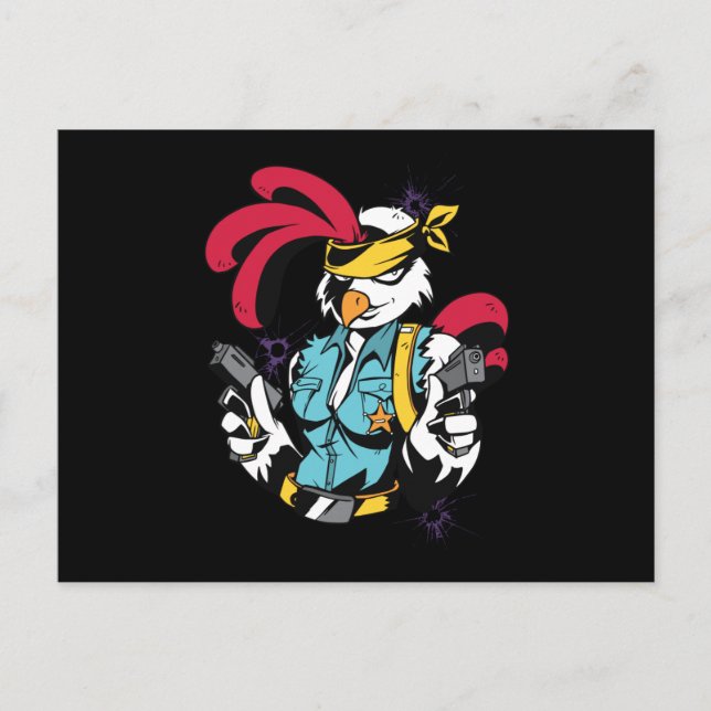 Armed Chick Postcard (Front)