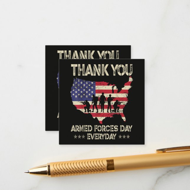 Armed Forces Day Enclosure Card (Front/Back In Situ)