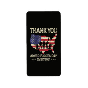 Armed Forces Day Label