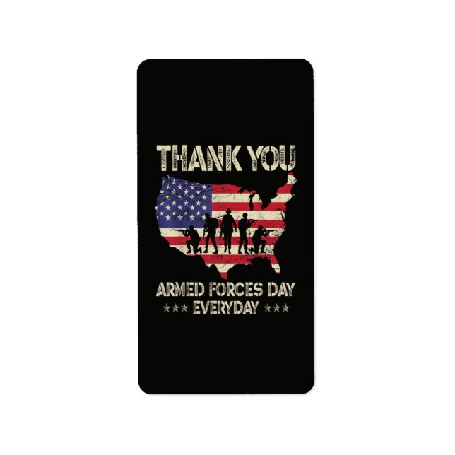 Armed Forces Day Label (Front)