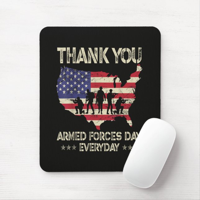 Armed Forces Day Mouse Pad (With Mouse)