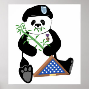 Armed Forces Day Panda Poster