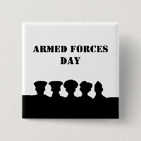 Armed Forces Day Silhouettes Button