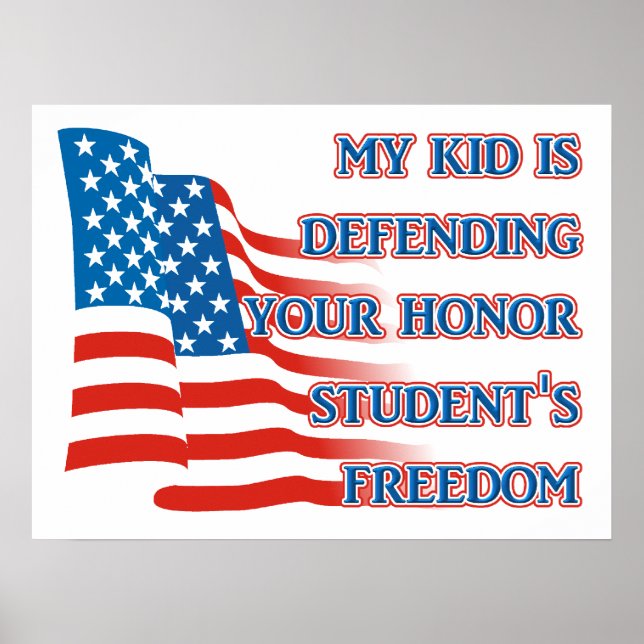 Armed Forces Freedom - Honour Student Print Poster (Front)