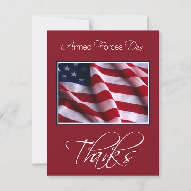 Armed Forces Honour Invitation, Flag, Red Invitation (Front)