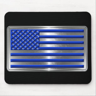 Armed Forces & Law Enforcement USA Flag Tribute Mouse Pad