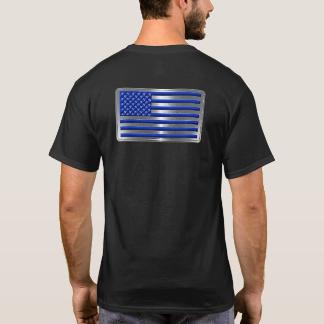 Armed Forces & Law Enforcement USA Flag Tribute T-Shirt (Back)