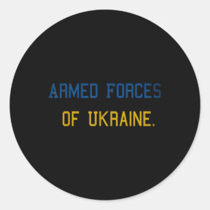 Armed Forces Of Ukraine. Classic Round Sticker