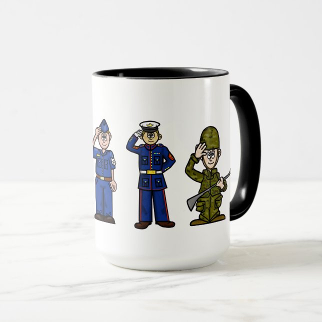 Armed Forces or Military Appreciation Day Mug (Front Right)
