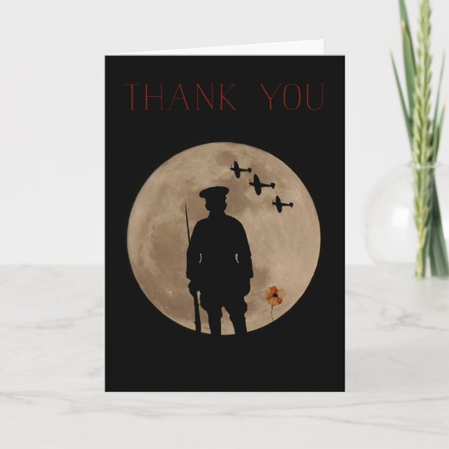 Armed Forces-Thank You card. Thank You Card (Front)