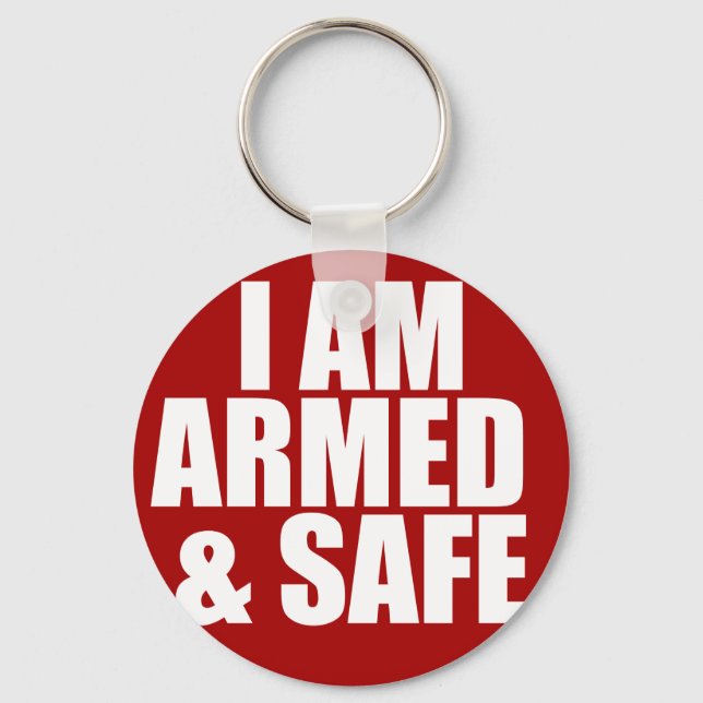 Armed & Safe Key Chain (Front)