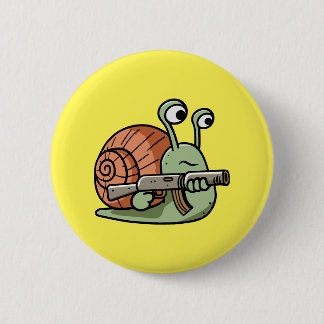 Armed Snail 6 Cm Round Badge