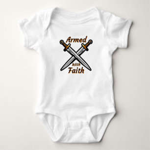 Armed With Faith Biblical Quote Unisex Baby Bodysuit
