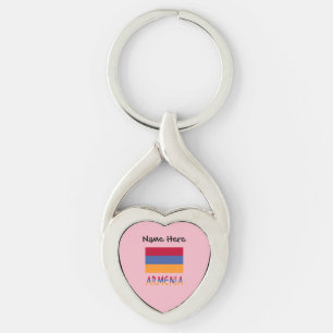 Armenia and Armenian Flag Personalised Key Ring