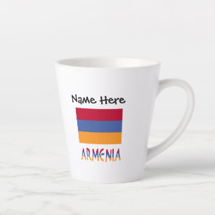 Armenia and Armenian Flag Personalised  Latte Mug
