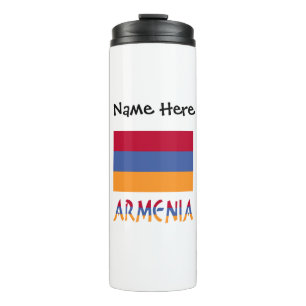 Armenia and Armenian Flag Personalised Thermal Tumbler