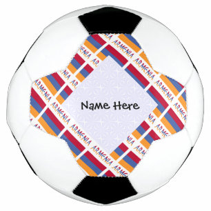 Armenia and Armenian Flag Tiled Personalised  Soccer Ball