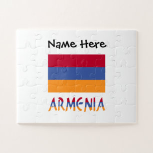 Armenia and Armenian Flag with Your Name Jigsaw Puzzle