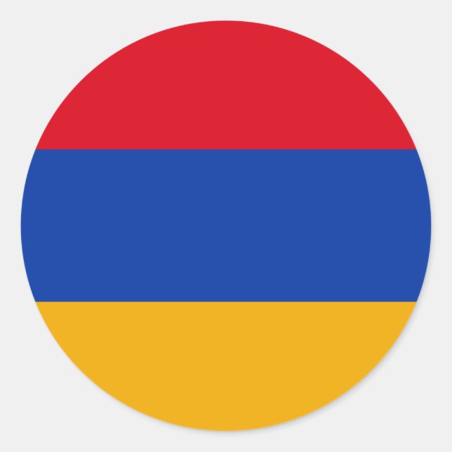 Armenia (Armenian) Flag Classic Round Sticker (Front)