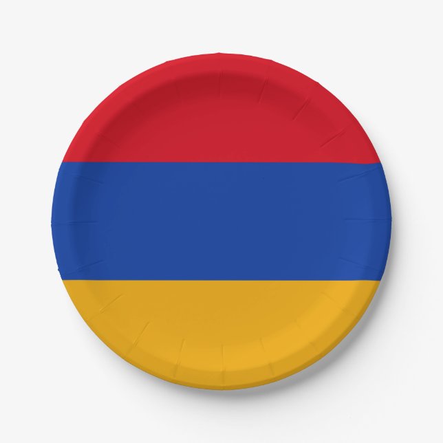 Armenia (Armenian) Flag Paper Plate (Front)