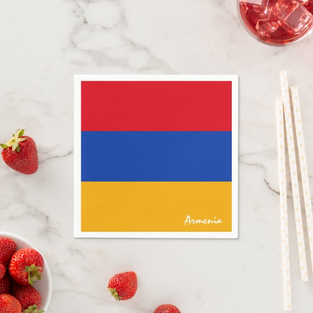 Armenia & Armenian Flag party fashion /sports fans Napkin (Insitu)