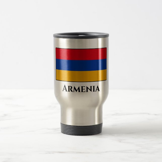 Armenia (Armenian) Flag Travel Mug (Center)