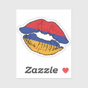 Armenia Armenian Lipstick Love Flag