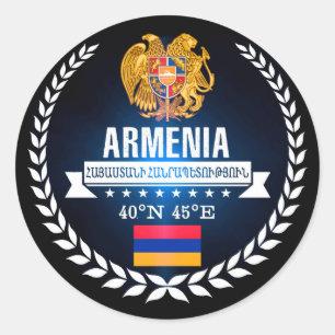 Armenia Classic Round Sticker