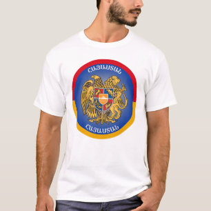 Armenia Coat of Arms Circle Shape T-Shirt