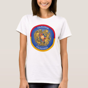 Armenia Coat of Arms Circle Shape T-Shirt