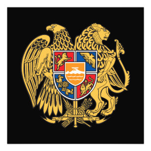 armenia country coat arms symbol emblem star flag photo print