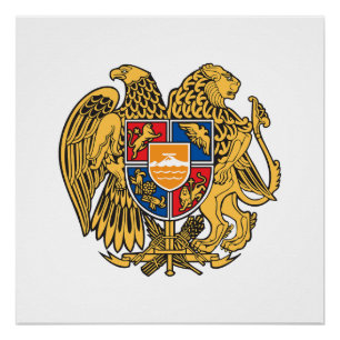 armenia country coat arms symbol emblem star flag poster