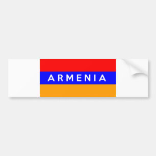 armenia country flag text name bumper sticker