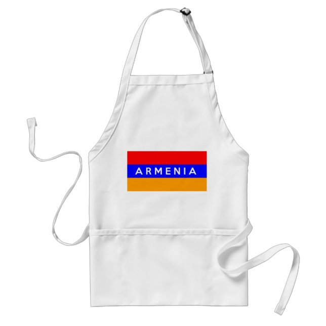 armenia country flag text name standard apron (Front)