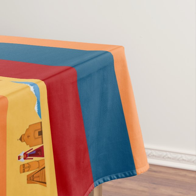 Armenia Custom Cotton Tablecloth, 52"x70" Tablecloth (In Situ)