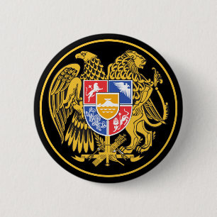 armenia emblem 6 cm round badge